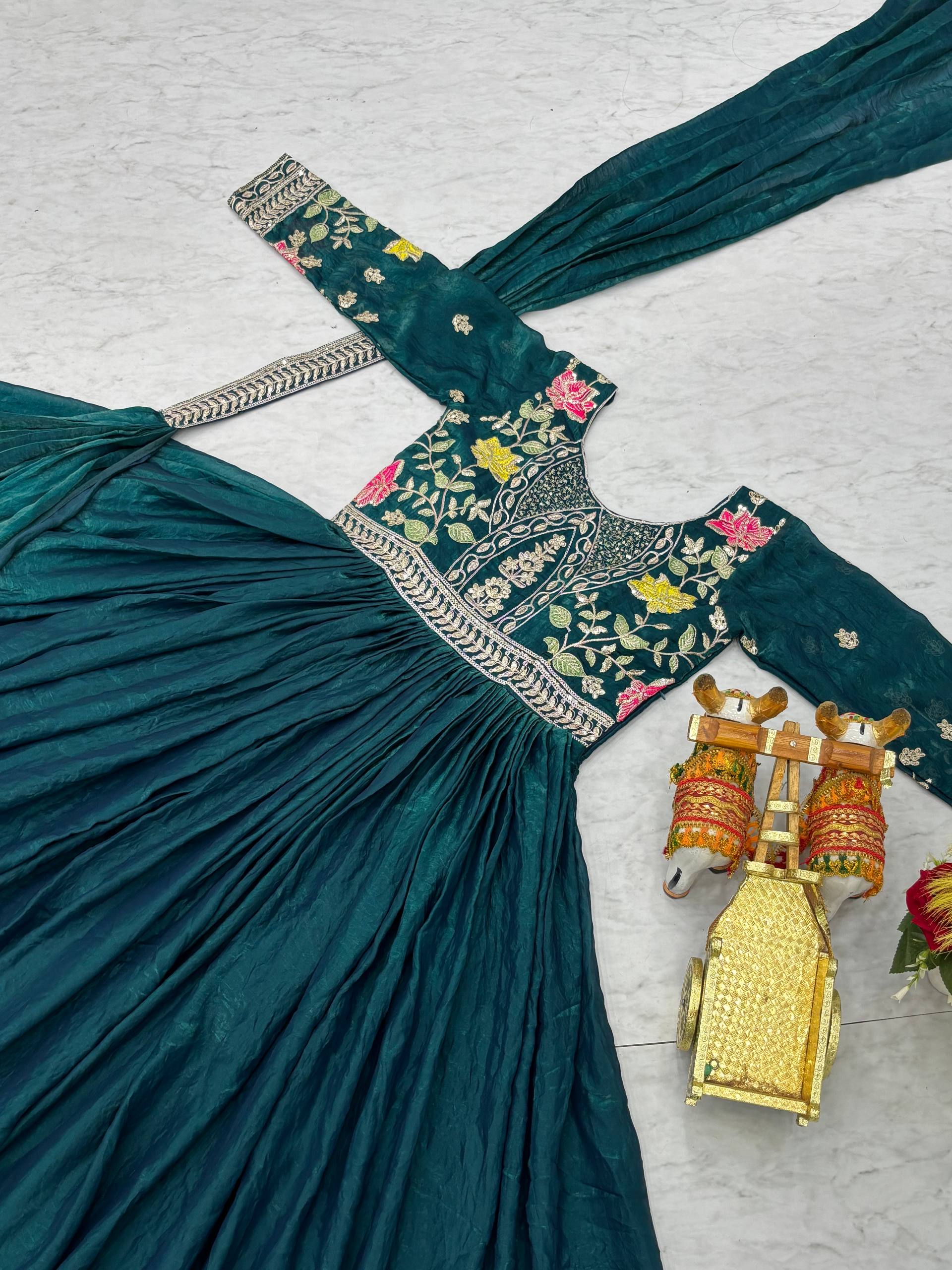 Festival Long Gown & Duptta