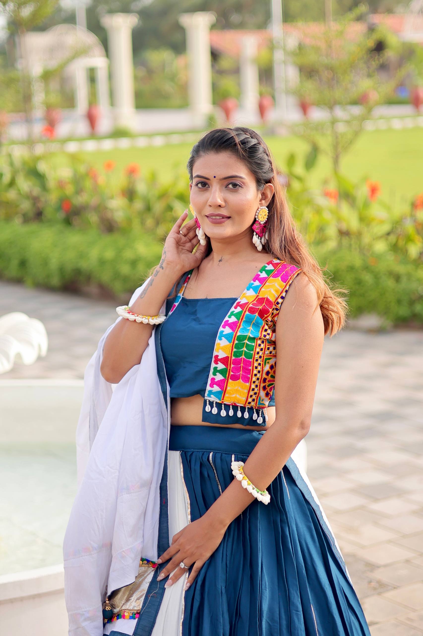 Navratri Special Gamathi Work Lehenga Choli