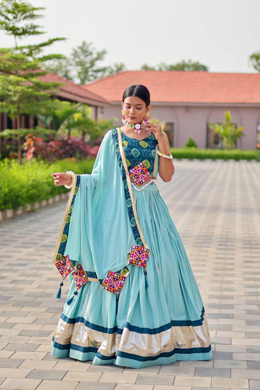 Navratri Special Gamathi Work Lehenga Choli