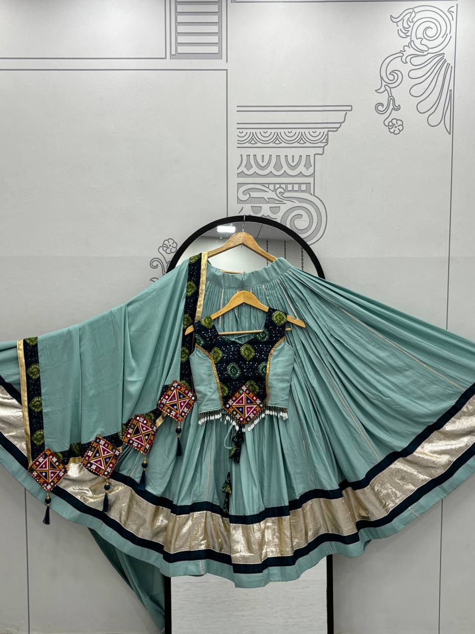 Navratri Special Gamathi Work Lehenga Choli