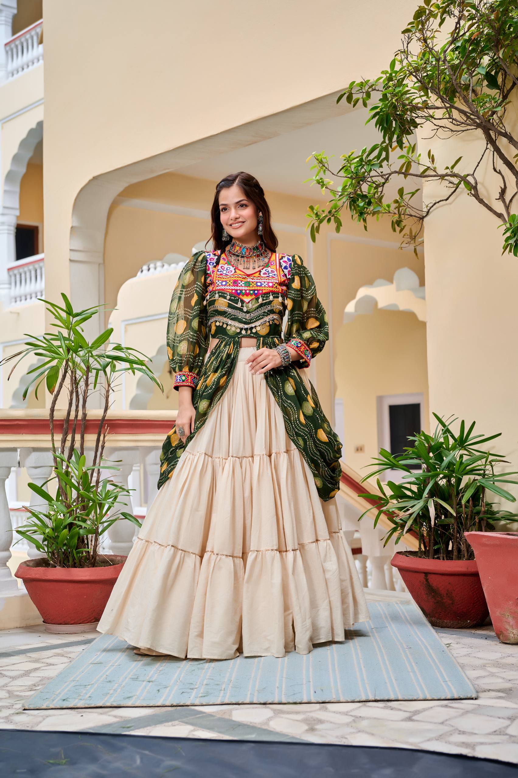 Navratri Special Gamathi Work Lehenga Choli
